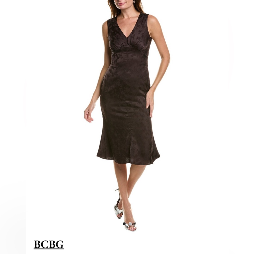 BCBG satin black dress